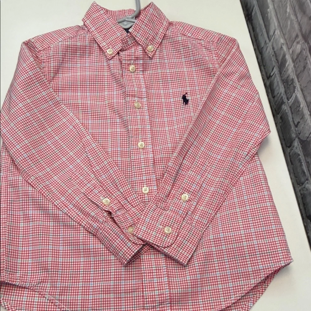 Ralph Lauren Boy's Red Plaid Button-Down‎ Shirt